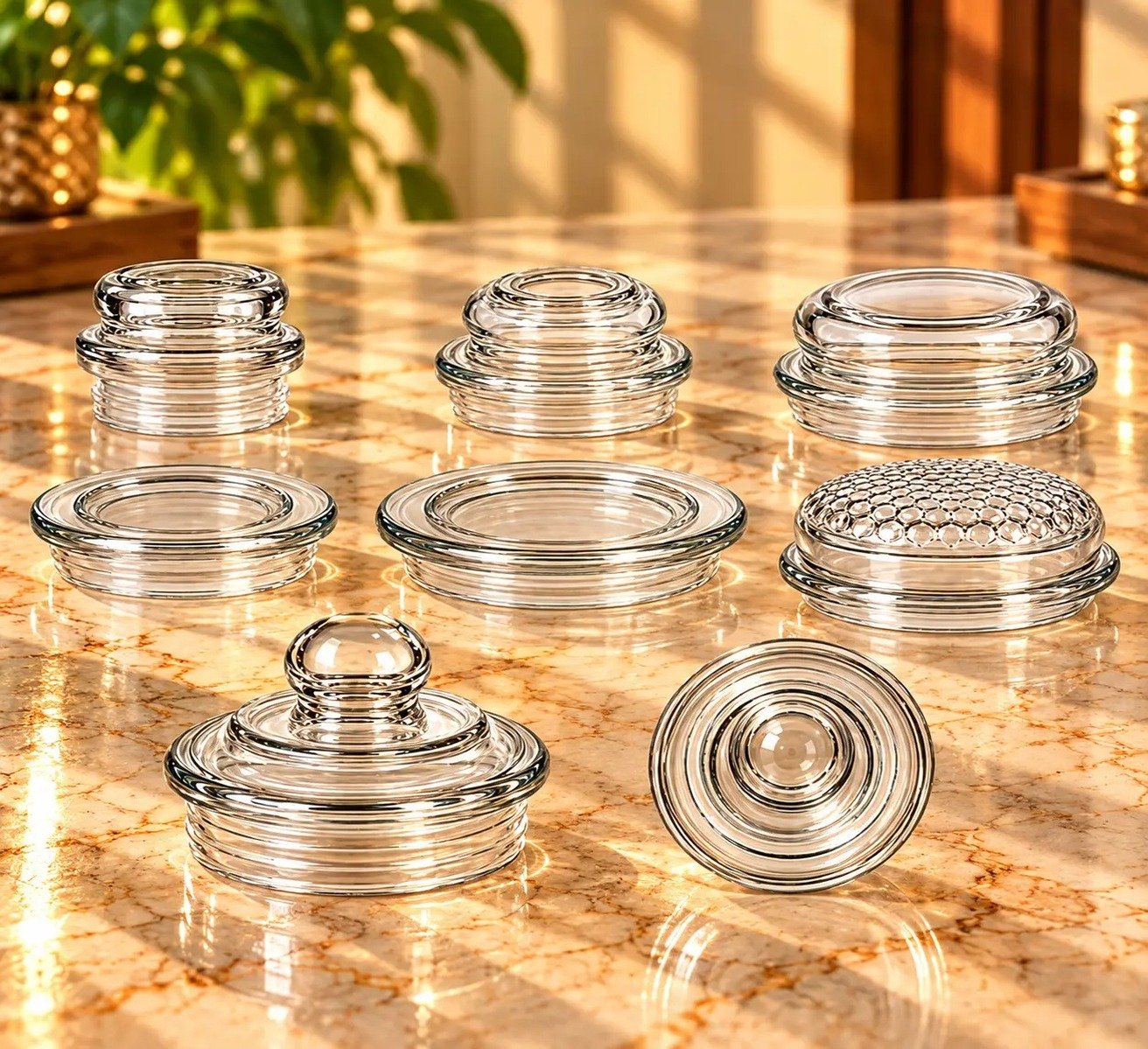 Premium glass lids and glass covers for jars, containers, food packaging and B2B buyers